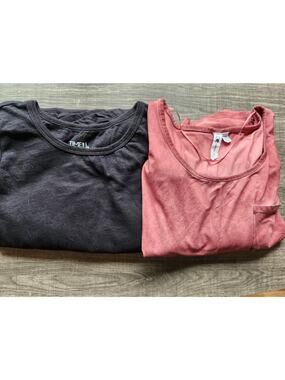 T-Shirt Dress Lot 2 Women's Size Large Cable & Gauge S/S, Time & Tru Sleeveless